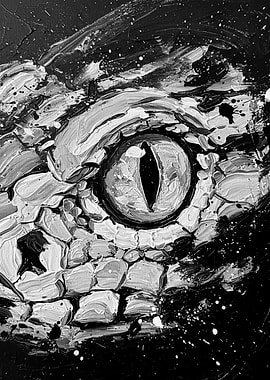 Monochrome Snake Eye Painting