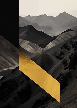 Abstract Landscape Gold