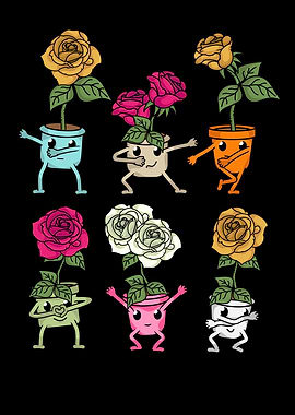 Cute Roses Plant Lover Florist Gift Women Plants Roses