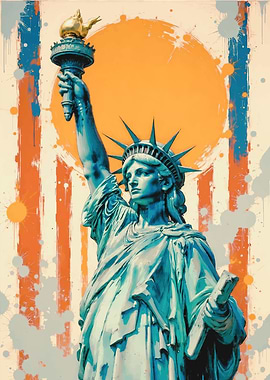 Statue of Liberty Pop Art