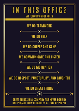 In This Office Rules Poster