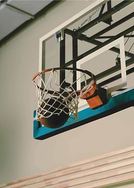Basketball Going Through Hoop