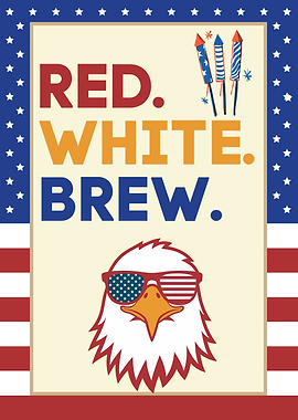 Red White Brew Patriotic Design