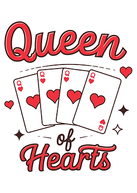 Queen of Hearts Card Illustration
