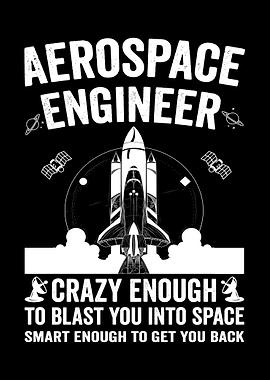 Aerospace Engineer Space Rocket Graphic