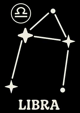 Libra Constellation Zodiac Sign Illustration