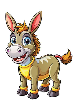 Cartoon Donkey Illustration