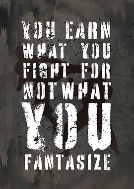 Motivational Fighting Quote Art