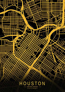 Golden Houston City Map