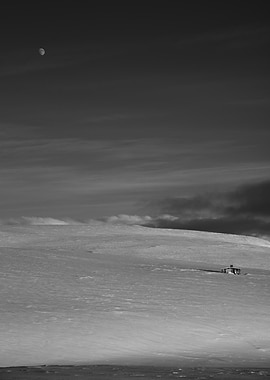 The cabin in the white nothingness