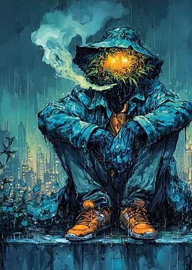 Rainy City Scarecrow