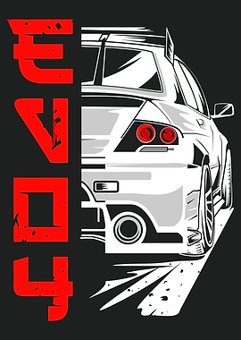 White Car Vector Illustration