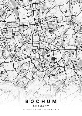 Bochum, Germany City Map