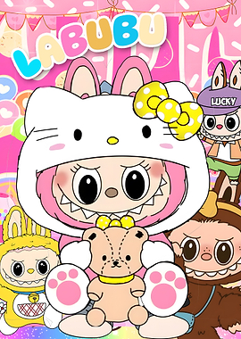 Labubu and Friends Cartoon Illustration
