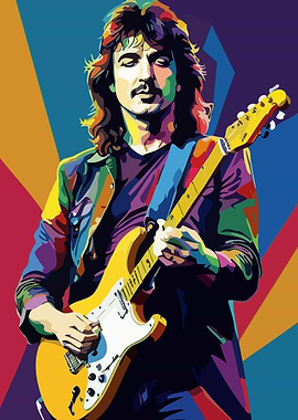 Ritchie Hugh Blackmore Pop Art Portrait