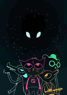 Night in the Woods characters illustration