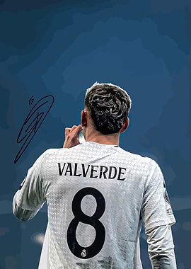 Valverde Soccer Player Portrait