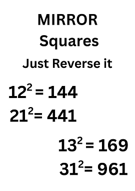 Mirror Squares Math Puzzle