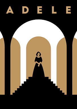 Adele minimalist art deco poster