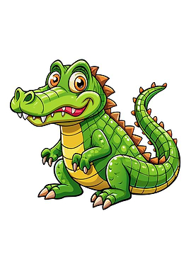 Cartoon Alligator Illustration