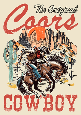 The Original Coors Cowboy Illustration