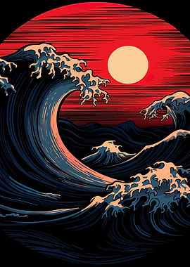 Great Wave at Sunset