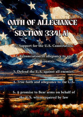American Flag Oath of Allegiance Section 334[A]