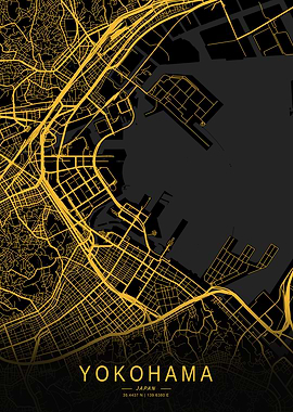 Golden Yokohama City Map