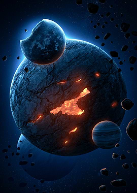 Planets and Asteroids in Space