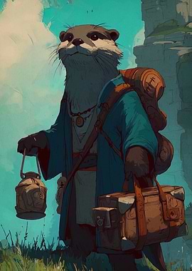 Anthropomorphic Otter Traveler