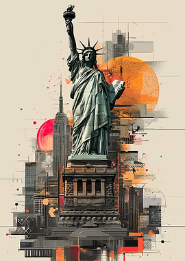 Statue of Liberty Abstract Art