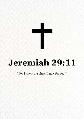 Jeremiah 29:11 Bible Verse