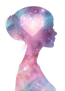 Galactic Heart Silhouette