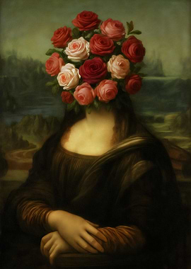 Mona Lisa with Roses
