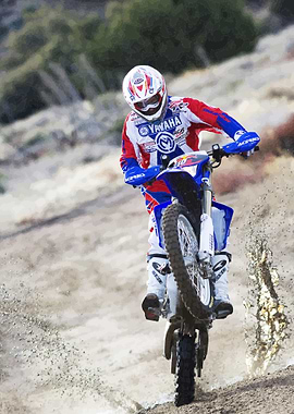 Motocross Rider on Yamaha Dirt Bike