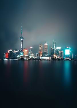 Shanghai Skyline at Night