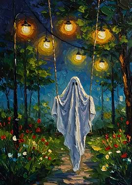 Ghost on a Swing Painting
