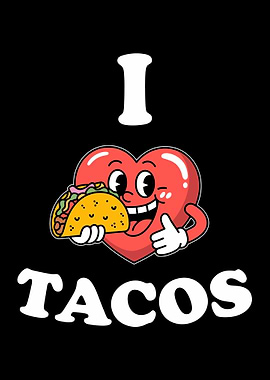 I Love Tacos Cartoon