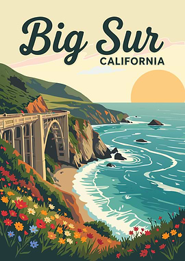 Big Sur California – Ocean Cliffs and Coastal Bloom