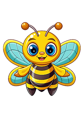 Cute Cartoon Bee Illustration
