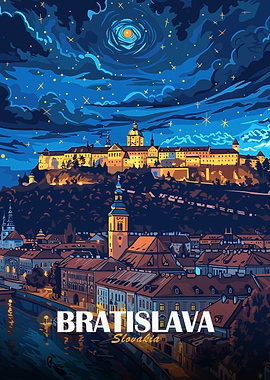 Bratislava, Slovakia Nightscape