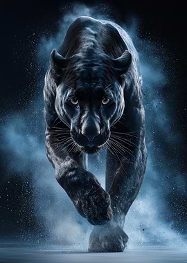 Powerful Black Panther Portrait