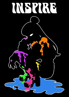 Inspire Silhouette with Colorful Paint