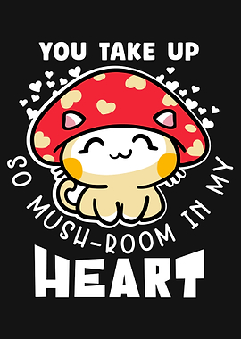 Mushroom Heart Cute Cartoon