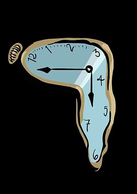 Melting Clock Illustration