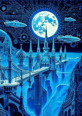 Techno-Eden - Futuristic Cityscape