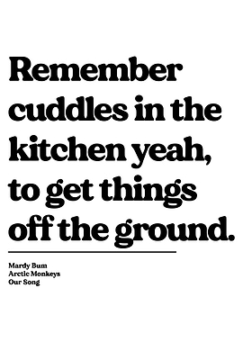 Mardy Bum Lyrics Art Print