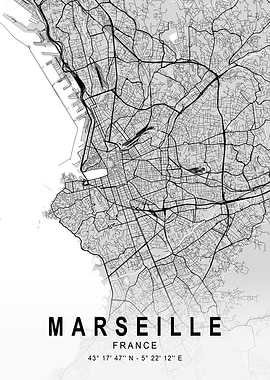 Marseille Light City Map