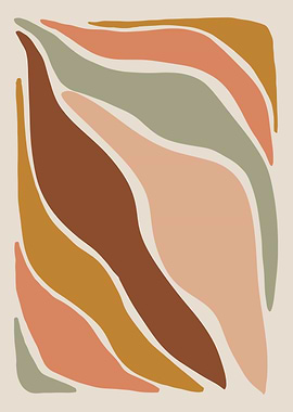 Abstract Earth Tone Wavy Pattern