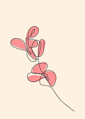 Minimalist Floral Line Art